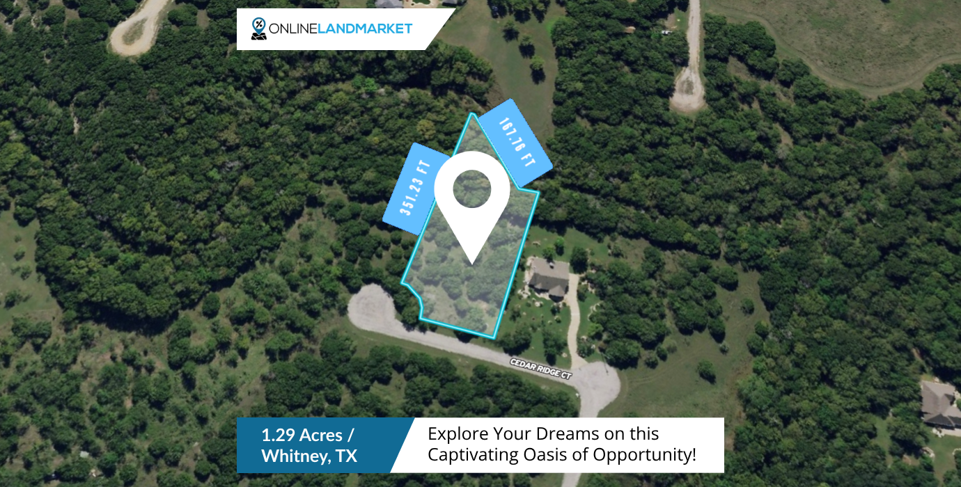 1.29 Acres in Whitney, TX -  Explore Your Dreams on this Captivating Oasis of Opportunity!