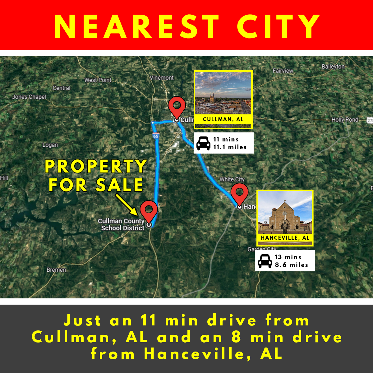 SURE WIN! Achieve Financial Freedom in this 163 Acres Lot in Cullman, AL, Sits between Birminham & Huntsville, Perfect for Real Estate Development & Recreational Spot, Endless Possibilities!